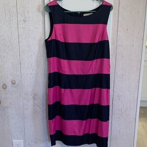 Banana Republic Women’s Halter Sheath Dress Sz 14  Colorblock Y2K Office Siren